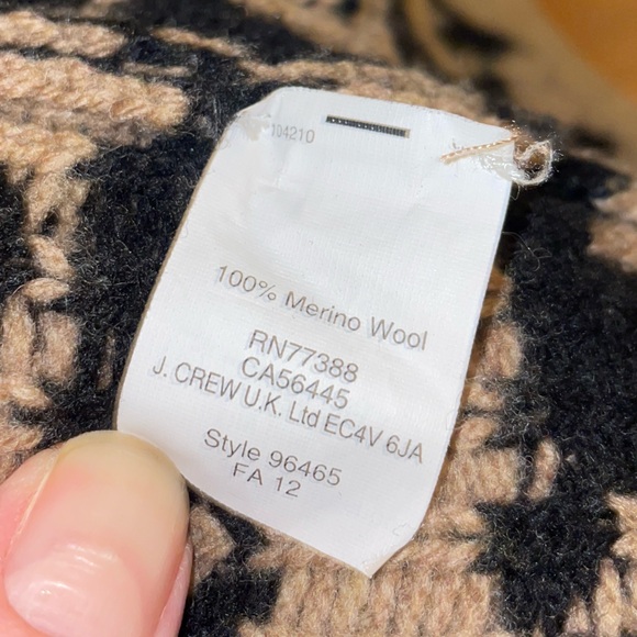 Madewell // Wallace Houndstooth Merino Wool Sweater Coat black tan/camel - Picture 16 of 16